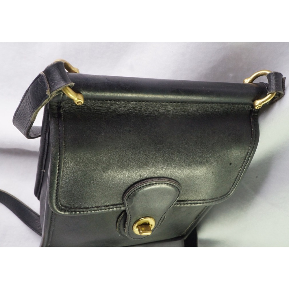 Vintage 90s Coach Murphy 9930 Black Leather Brass Turn Lock Crossbody Bag Purse - Picture 5 of 15